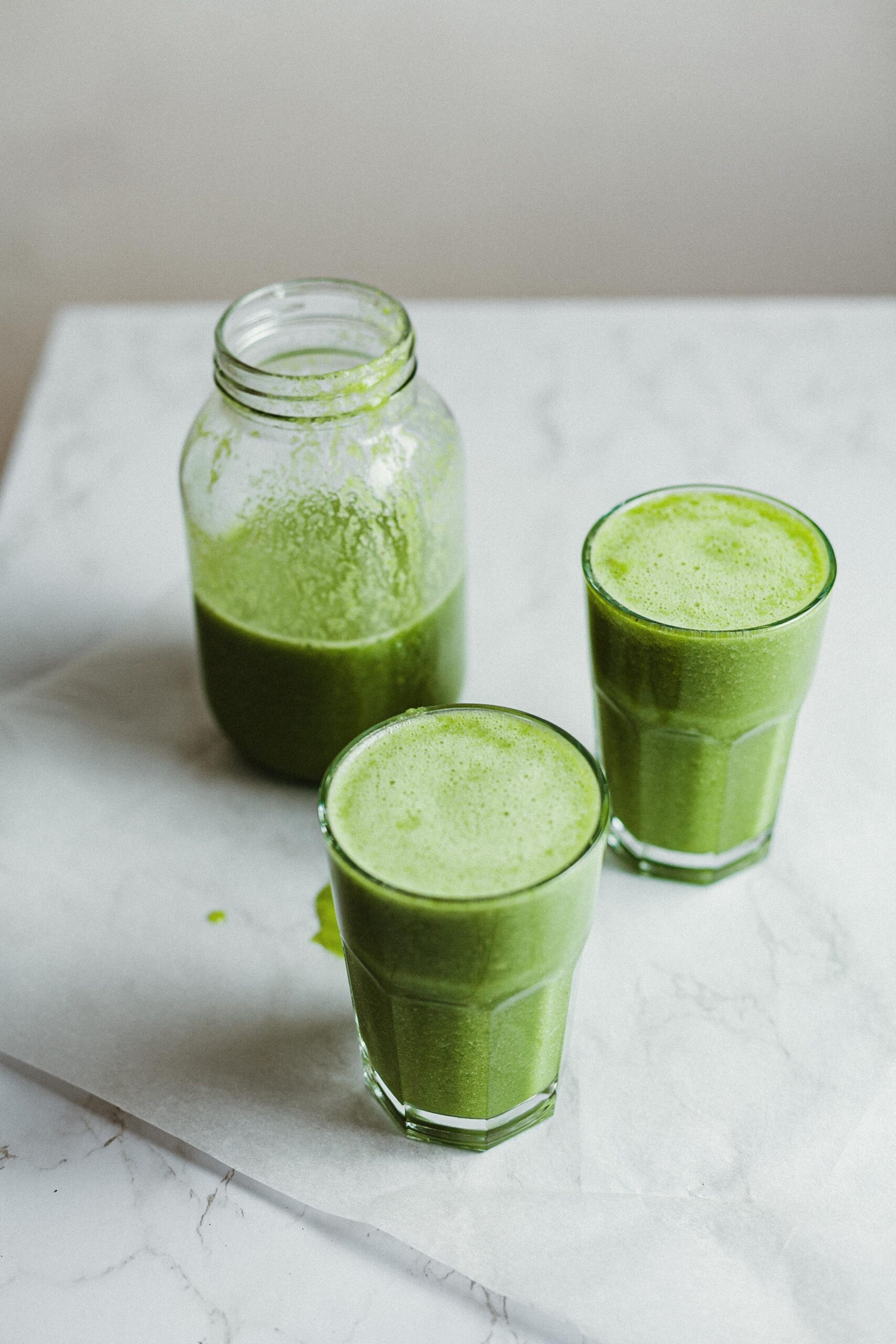 Three Glasses Green Juice